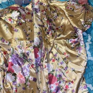 Floral Silk Robe